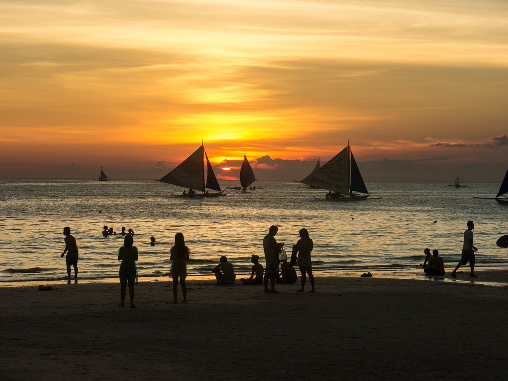 Sunset sailing off Boracay